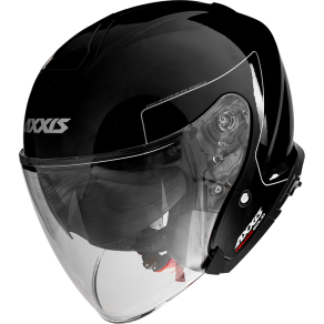 JET helmet AXXIS MIRAGE SV ABS solid black gloss , XXL dydžio