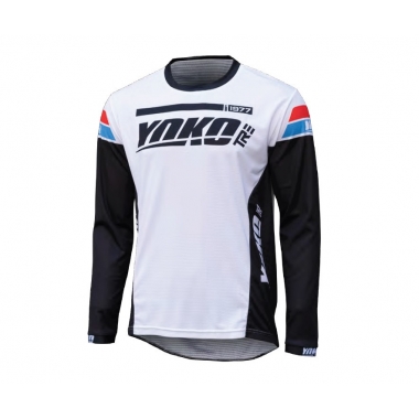 MX jersey YOKO TRE balta/juoda , L dydžio