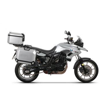 Complete set of aluminum cases SHAD TERRA, 55L topcase + 36L / 47L side cases, including mounting kit and plate SHAD BMW F 650 GS / F 700 GS/ F 800 GS (2008 - 2018)