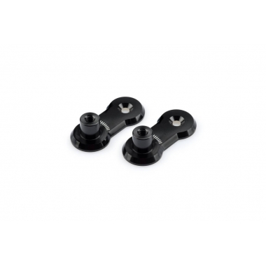 Adjustable footpegs relocation adaptors kit PUIG 40mm, juodos spalvos