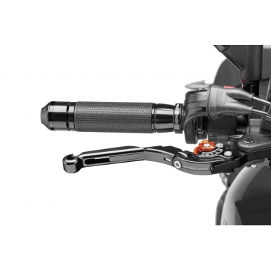 Brake lever without adapter PUIG extendable folding black/orange