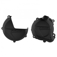 Clutch and ignition cover protector kit POLISPORT , juodos spalvos