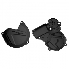 Clutch and ignition cover protector kit POLISPORT , juodos spalvos