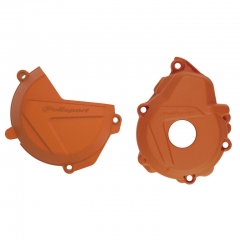 Clutch and ignition cover protector kit POLISPORT, oranžinės spalvos