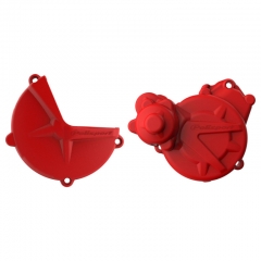 Clutch and ignition cover protector kit POLISPORT, raudonos spalvos