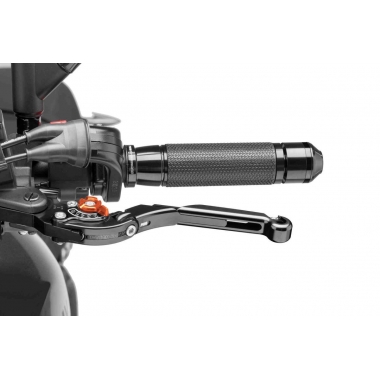 Clutch lever without adapter PUIG extendable folding black/orange