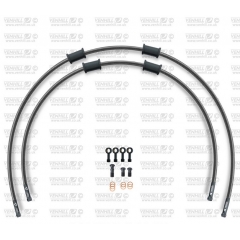 CROSSOVER Front brake hose kit Venhill POWERHOSEPLUS YAM-10015FB-CB (2 žarnelės rinkinyje) Carbon hoses, black fittings