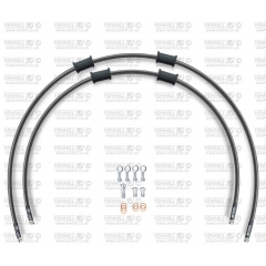 CROSSOVER Front brake hose kit Venhill POWERHOSEPLUS DUC-10004F-CB (2 žarnelės rinkinyje) Carbon hoses, chromed fittings