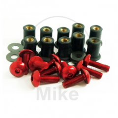 Fairing bolts JMP M5 aluminium, raudonos spalvos