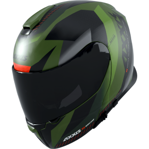 FLIP UP helmet AXXIS GECKO SV ABS shield f6 matt green, S dydžio