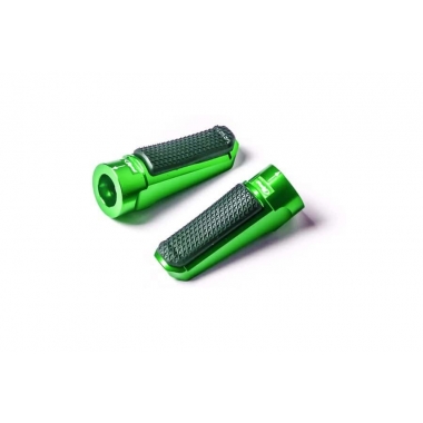 Footpegs without adapters PUIG SPORT green with rubber