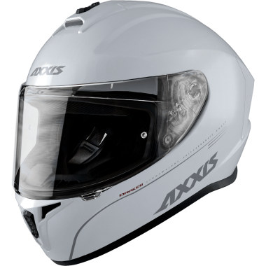 FULL FACE helmet AXXIS DRAKEN ABS solid white gloss, XXL dydžio