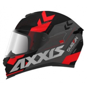 FULL FACE helmet AXXIS EAGLE SV DIAGON D1 gloss red, XXL dydžio