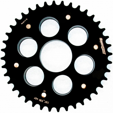 Rear sprocket SUPERSPROX STEALTH with alloy disc, juodos spalvos 40T, 530