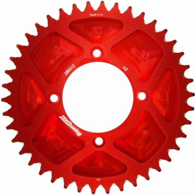 Galinė aliumininė žvaigždė SUPERSPROX, raudonos spalvos 42T, 520