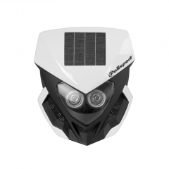 Headlights POLISPORT LOOKOS EVO Solar Version with LED (headlight+battery) balta/juoda