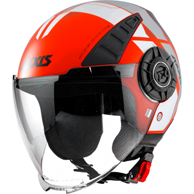 JET helmet AXXIS METRO ABS cool c5 matt fluor red, M dydžio