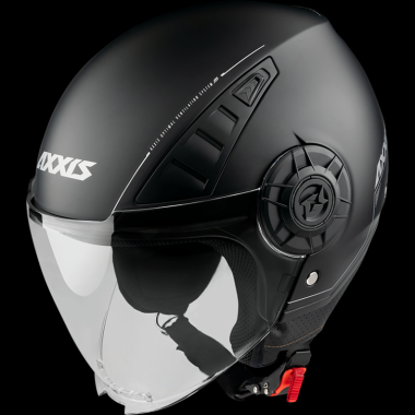 JET helmet AXXIS METRO solid A1 black gloss, S dydžio