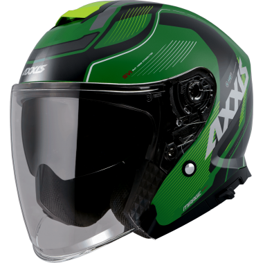 JET helmet AXXIS MIRAGE SV ABS village c6 matt green, XL dydžio