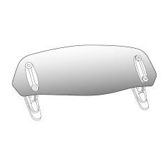 Multiadjustable visor PUIG 6320H clip-on smoke