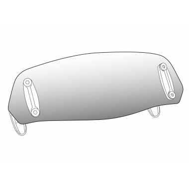 Multiadjustable visor PUIG fixed by screws transparent