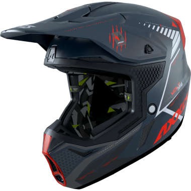 MX helmet AXXIS WOLF ABS star track b5 red matt, S dydžio