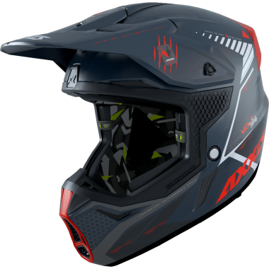 MX helmet AXXIS WOLF ABS star track b5 red matt, XS dydžio
