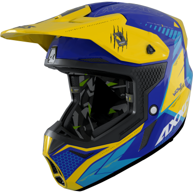 MX helmet AXXIS WOLF ABS star track c17 blue matt blue, S dydžio