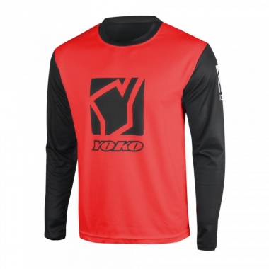 MX jersey YOKO SCRAMBLE black / red, L dydžio