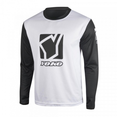MX jersey YOKO SCRAMBLE white / black, S dydžio