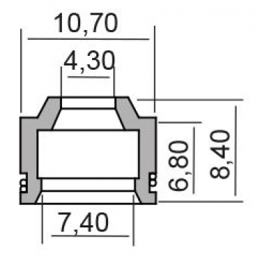 Oil seal RMS valve stem (rinkinyje 10 vnt.)