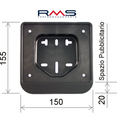 Plate holder RMS for moped and scooter