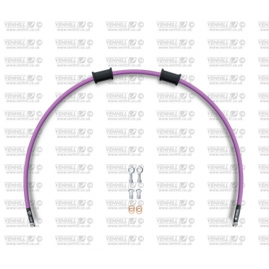 Priekinės stabdžių žarnelės komplektas Venhill POWERHOSEPLUS (1 žarnelė rinkinyje) Purple hoses, stainless steel fittings