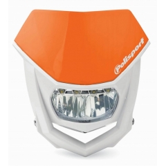 Priekinis žibintas POLISPORT HALO LED with LED, oranžinės spalvos