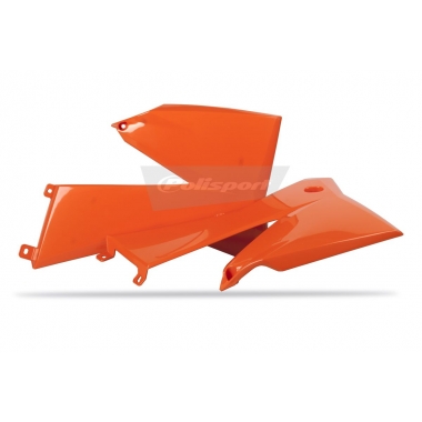 Radiator scoops POLISPORT (pair) orange KTM