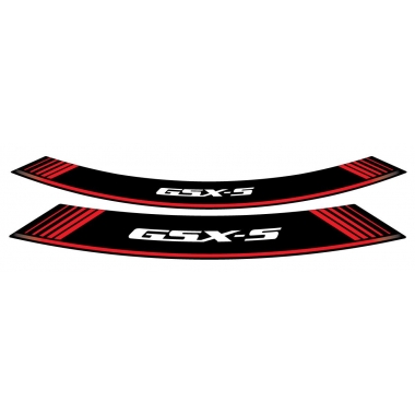 Ratlankio lipdukas PUIG GSXS, raudonos spalvos set of 8 rim strips