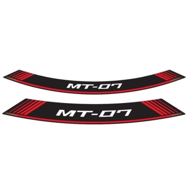 Ratlankio lipdukas PUIG MT-07, raudonos spalvos set of 8 rim strips