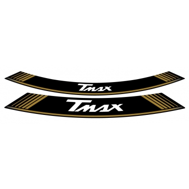 Ratlankio lipdukas PUIG T-MAX, aukso spalvos set of 8 rim strips