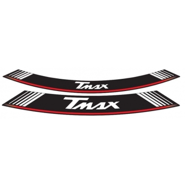 Ratlankio lipdukas PUIG T-MAX, sidabrinės spalvos set of 8 rim strips
