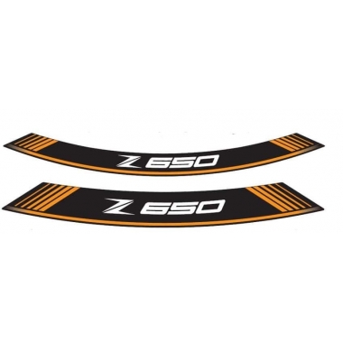 Ratlankio lipdukas PUIG Z650, oranžinės spalvos set of 8 rim strips