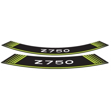 Ratlankio lipdukas PUIG Z750 green set of 8 rim strips