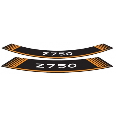 Ratlankio lipdukas PUIG Z750, oranžinės spalvos set of 8 rim strips