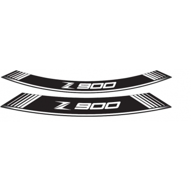 Ratlankio lipdukas PUIG Z900, baltos spalvos set of 8 rim strips