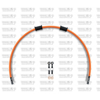 STANDARD Front brake hose kit Venhill POWERHOSEPLUS (3 žarnelės rinkinyje) Orange hoses, black fittings