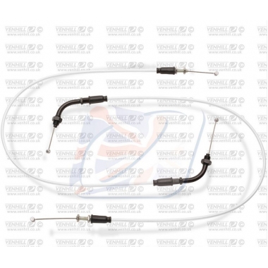 Throttle cables (pair) Venhill featherlight, baltos spalvos