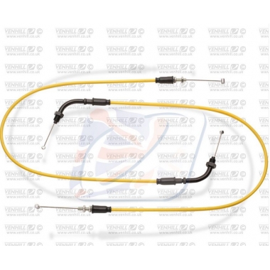 Throttle cables (pair) Venhill featherlight, geltonos spalvos