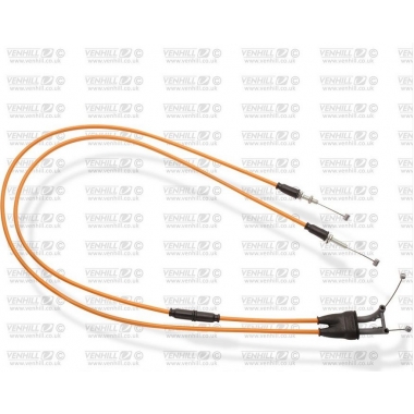Throttle cables (pair) Venhill featherlight, oranžinės spalvos