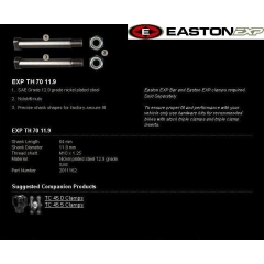Vairo montavimo rinkinys EASTON EXP EXP TH 70 11.9