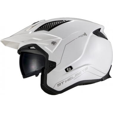ОТКРЫТЫЙ ШЛЕМ (OPEN-FACE) MT HELMETS DISTRICT SV SOLID A0 GLOSS PEARL WHITE