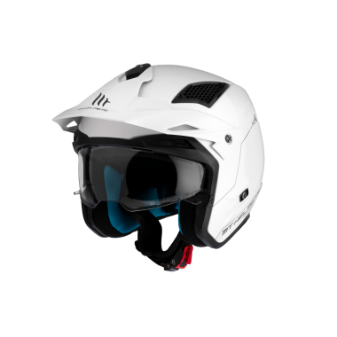 OPEN-FACE HELMET MT HELMETS DISTRICT SV S SOLID A0 GLOSS WHITE
